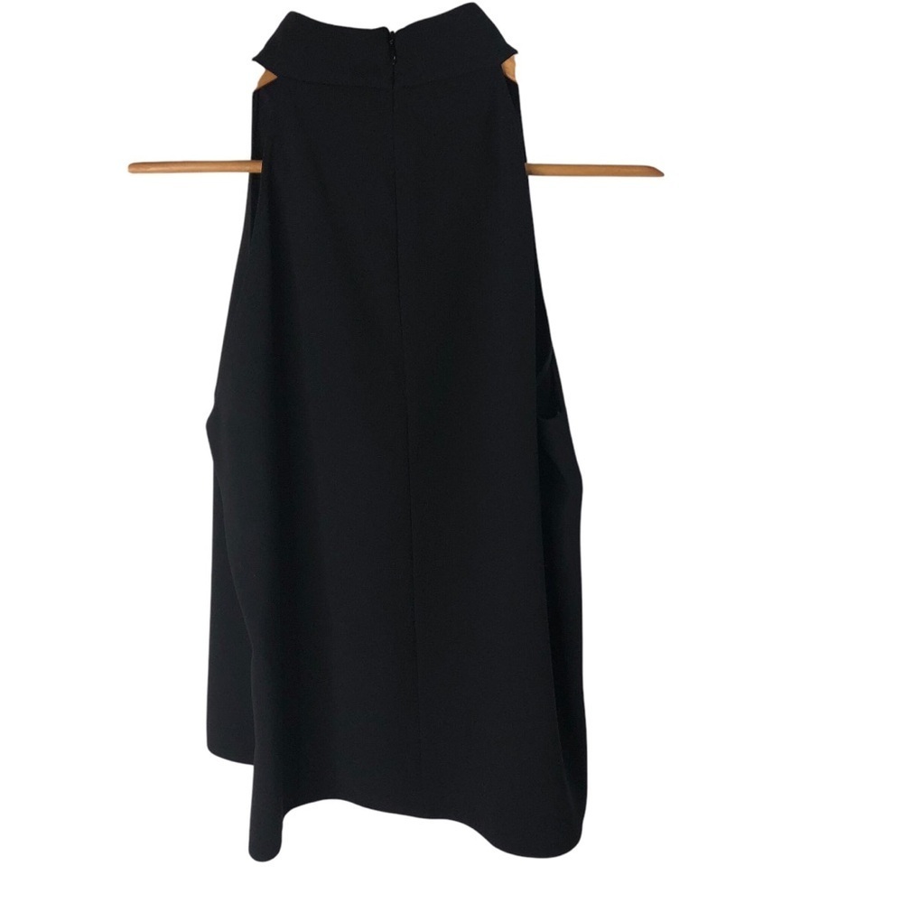 Zara Halter Neck Sleeveless Top Blouse Sz S Black Office Minimalist Corpcore - Picture 5 of 11